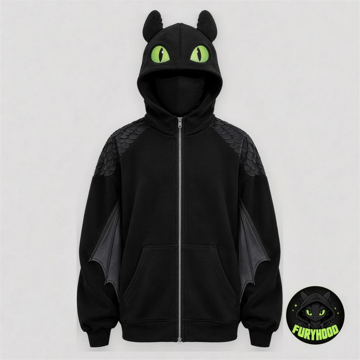 The Dragon Hoodie™ — Balaclava Zip Hoodie